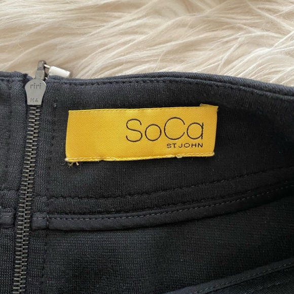 St. John SoCa Black Sleeveless Classic Dress - Picture 5 of 10